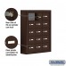 Salsbury Cell Phone Storage Locker - 5 Door High Unit (5 Inch Deep Compartments) - 15 A Doors - Bronze - Surface Mounted - Master Keyed Locks
